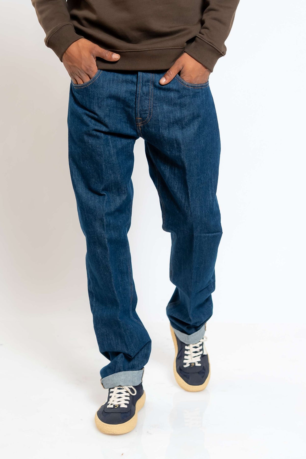 Jeans Icon Relax in Denim Fisso Blu