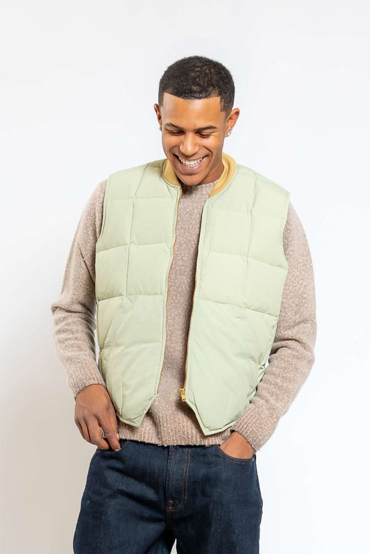 Gilet Seattle Verde Imbottito in Piuma d'Oca