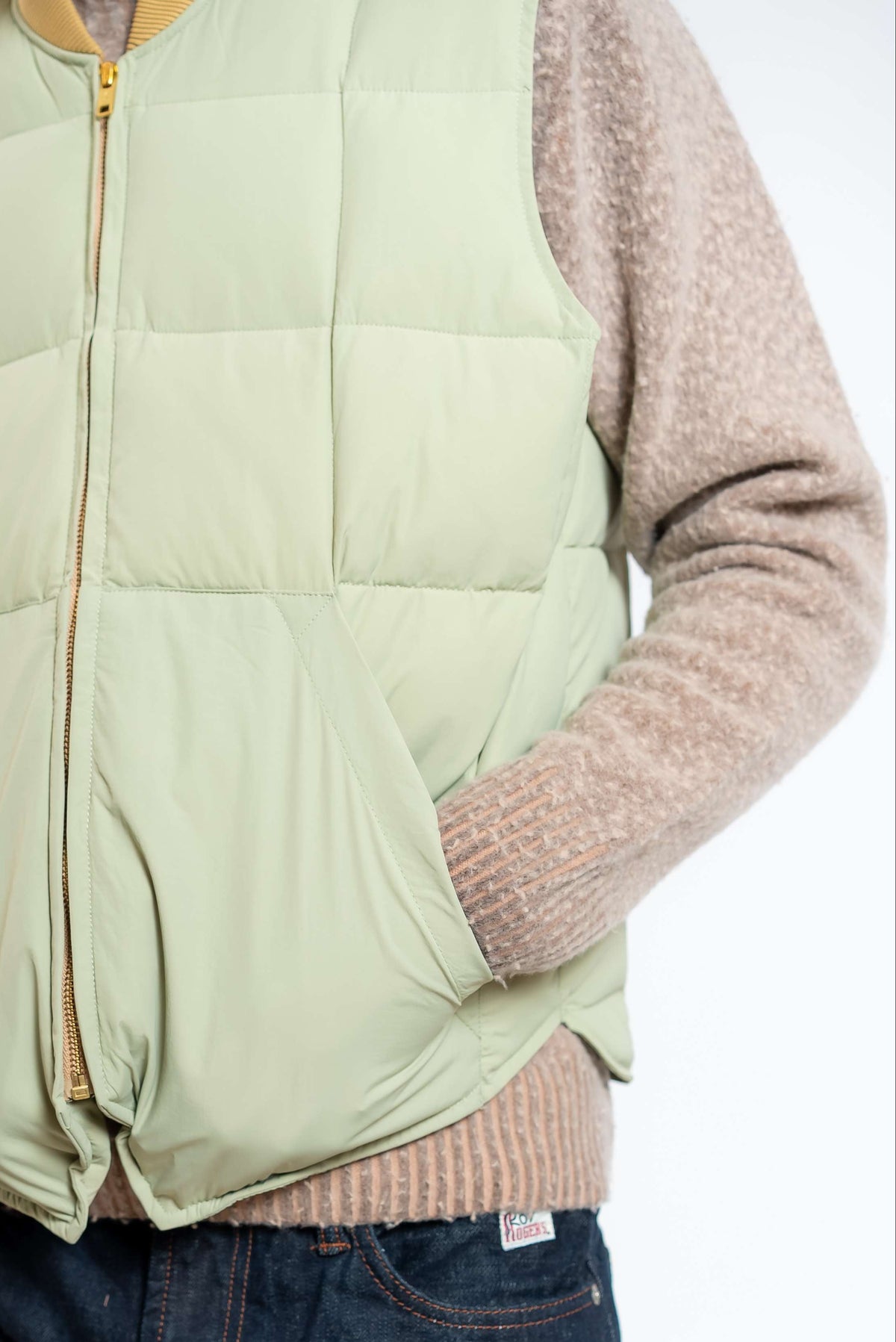 Gilet Seattle Verde Imbottito in Piuma d'Oca