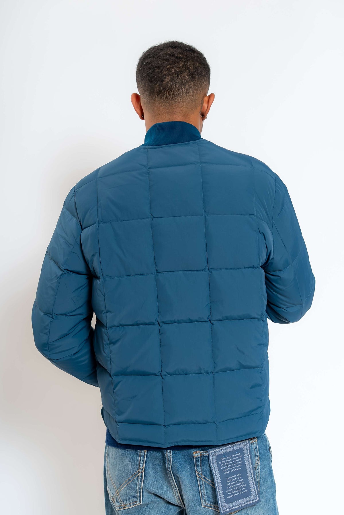 Giubbino Lumberjack Blu in Piuma d'Oca