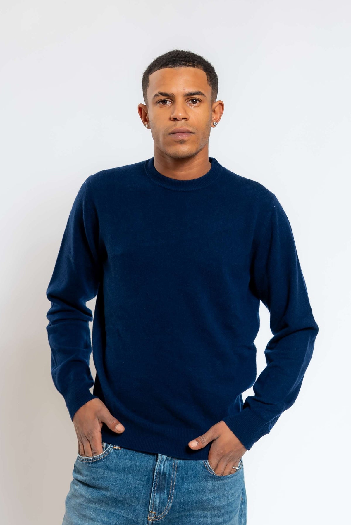 Maglia in Lana e Cashmere Blu