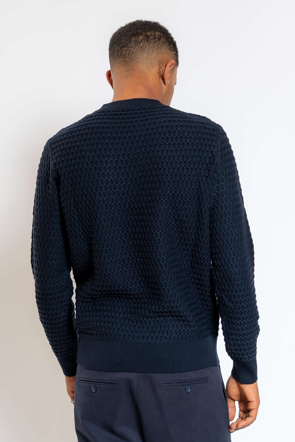 Maglia in Lana Lavorata Blu