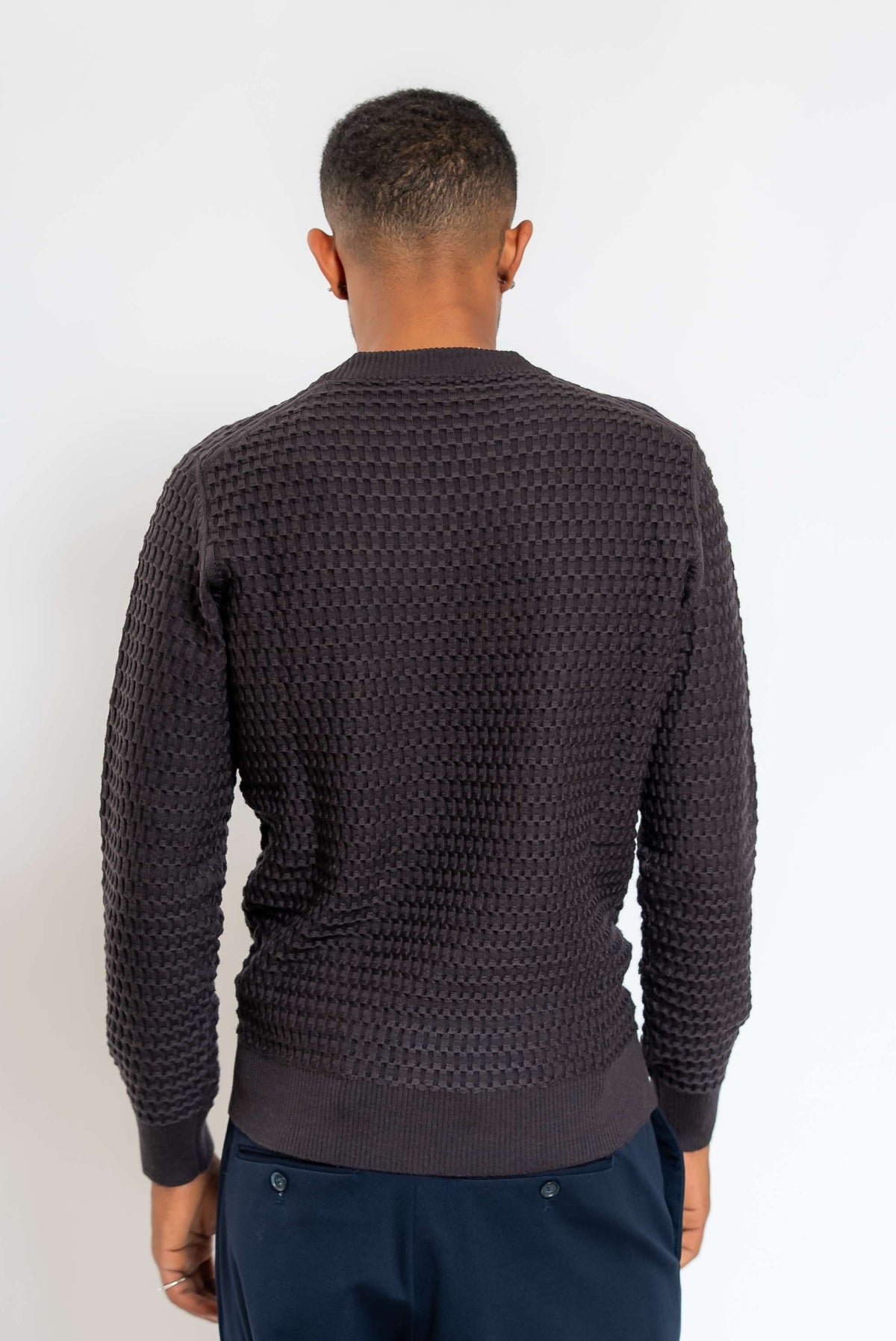 Maglia in Lana Lavorata Marrone