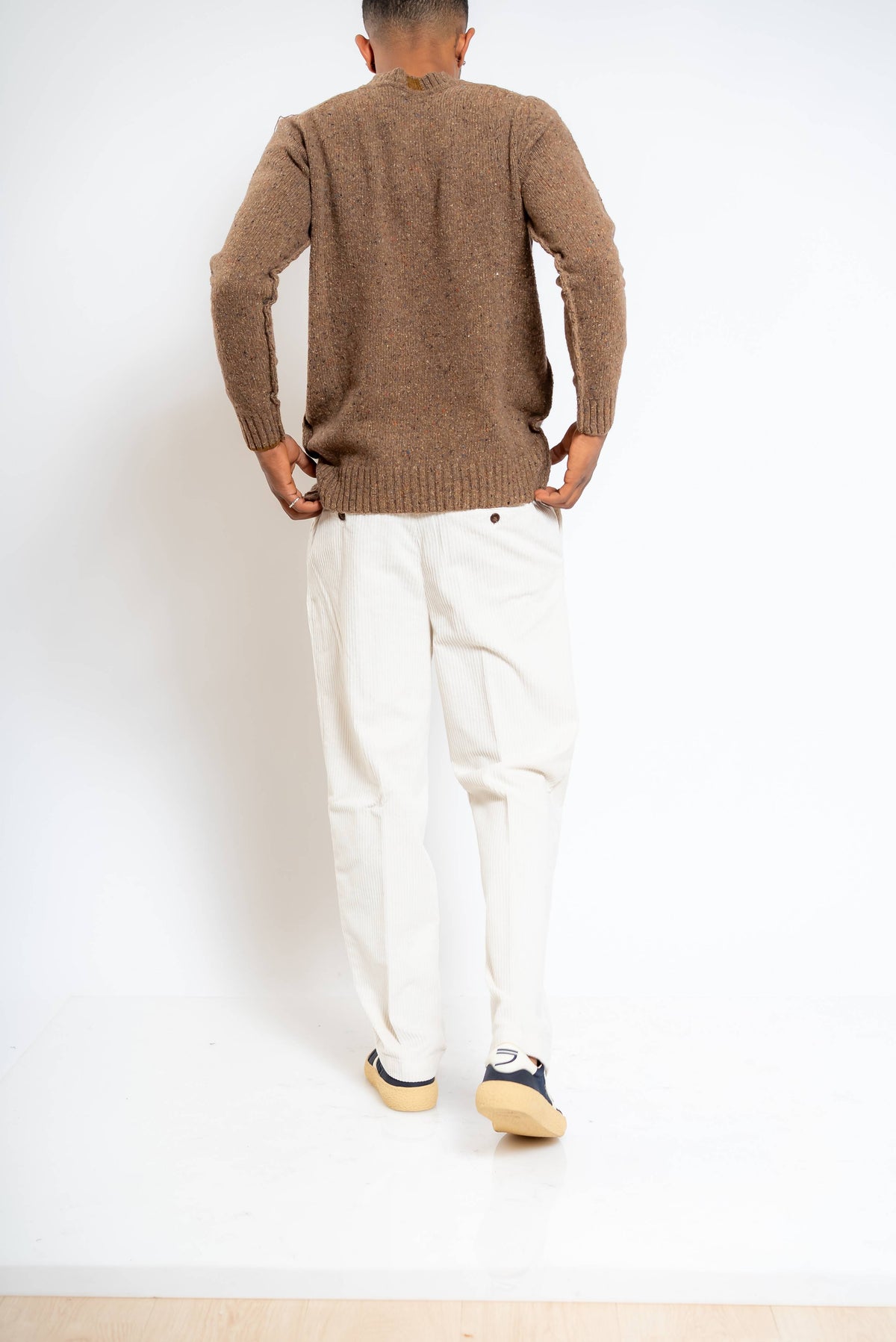 Pantalone Sartoriale in Velluto Bianco