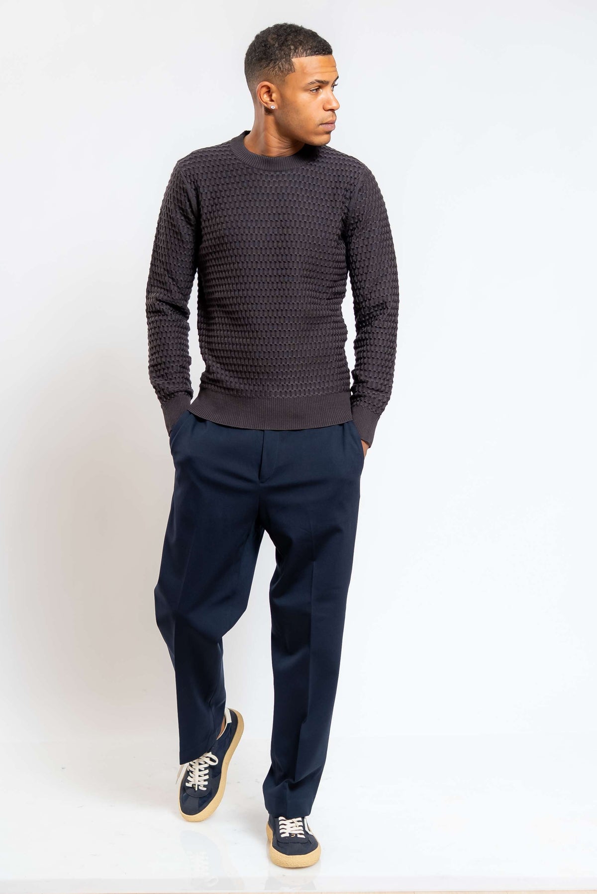 Pantalone Sartoriale Loose Fit Blu