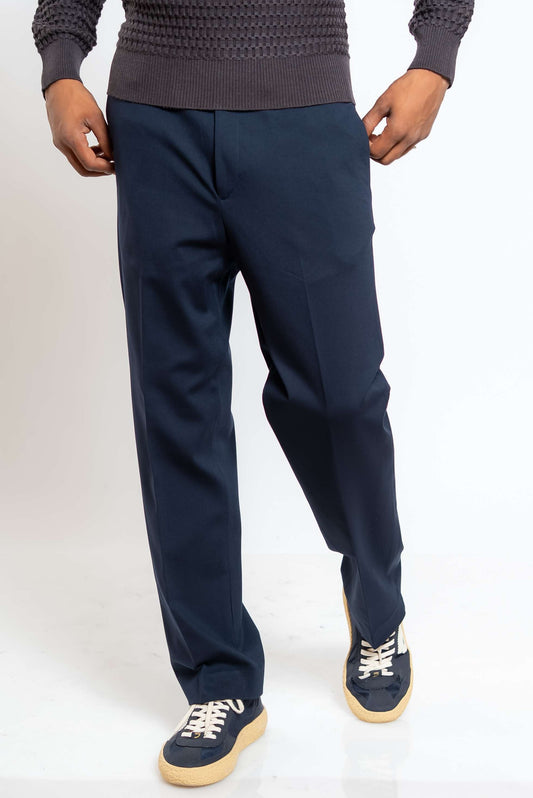 Pantalone Sartoriale Loose Fit Blu