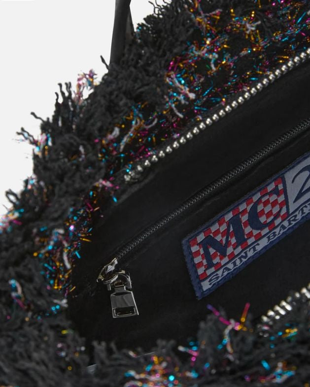 Borsa Vanity Mini in Tweed Nero