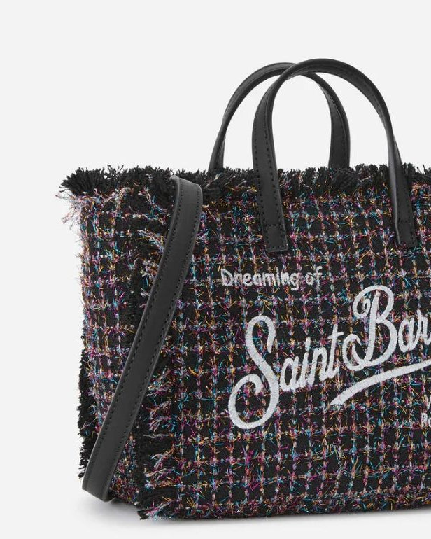 Borsa Vanity Mini in Tweed Nero