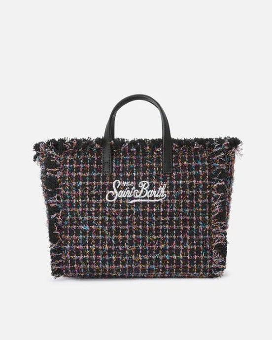 Borsa Vanity Mini in Tweed Nero