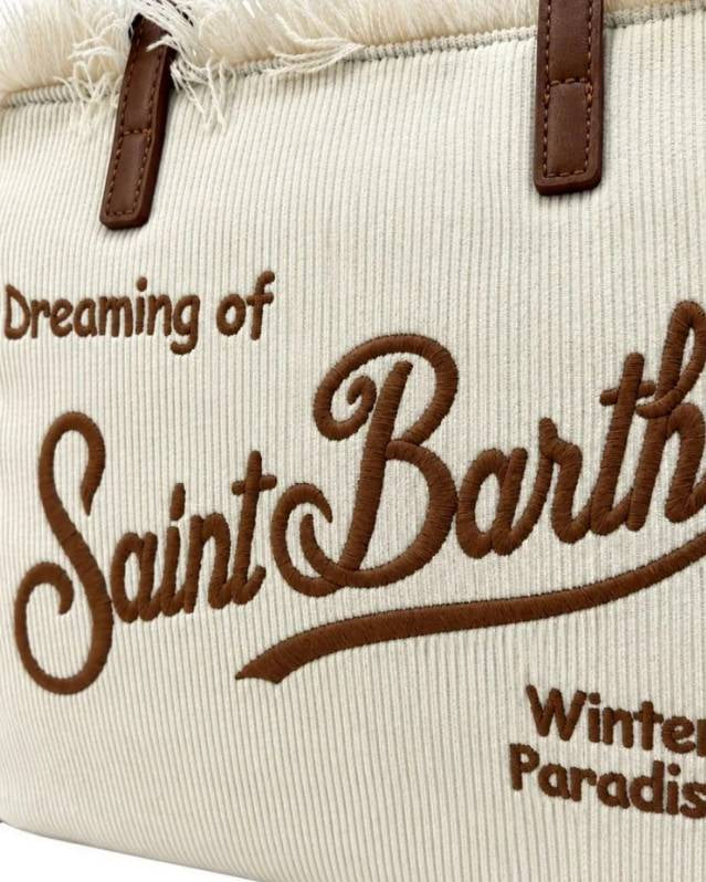 Borsa Colette Corduroy Velluto Panna