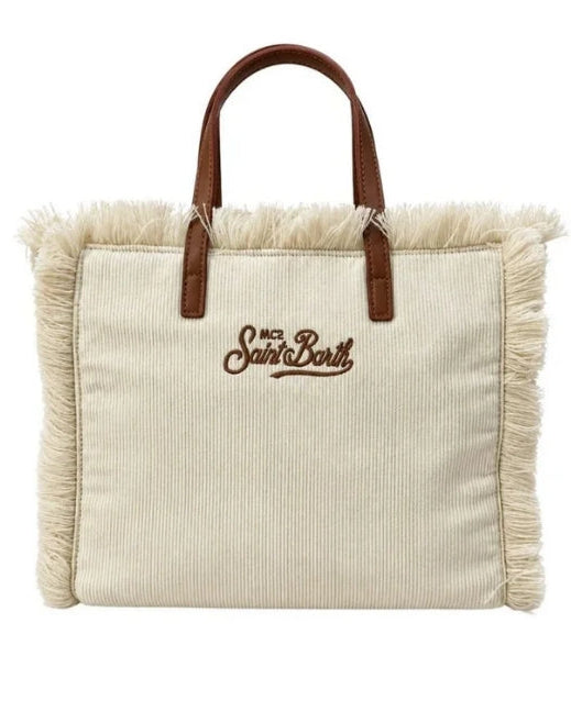 Borsa Colette Corduroy Velluto Panna