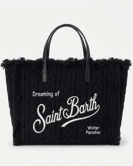 Borsa Colette con Lavorazione a Trecce Nera
