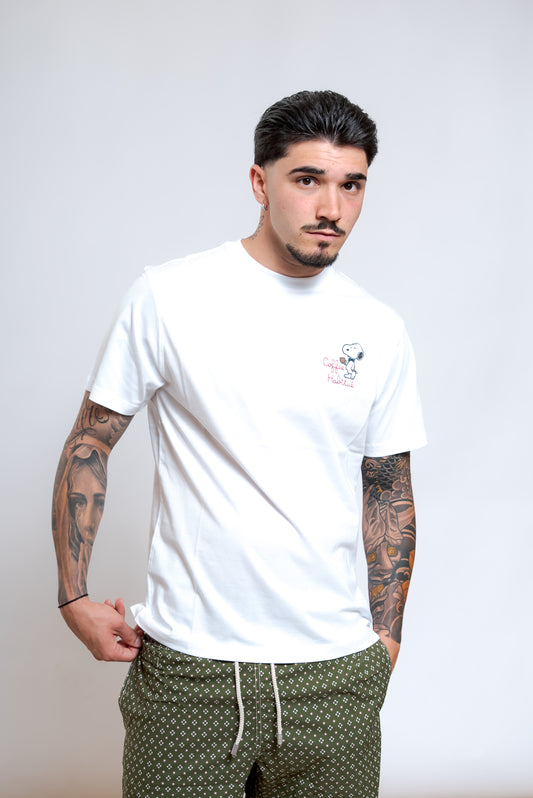 T-shirt Coffe Habitue Bianca