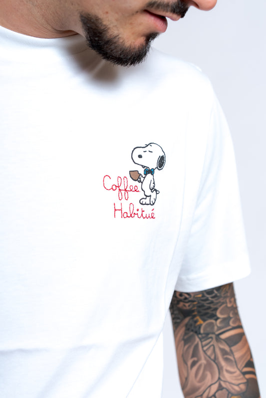T-shirt Coffe Habitue Bianca