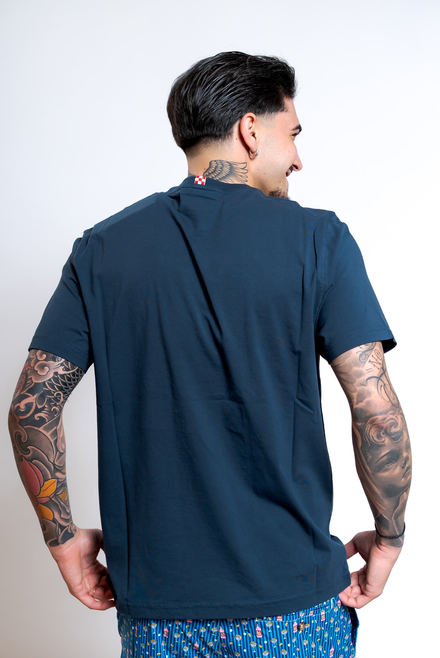 T-shirt Business Glass in Cotone Blu