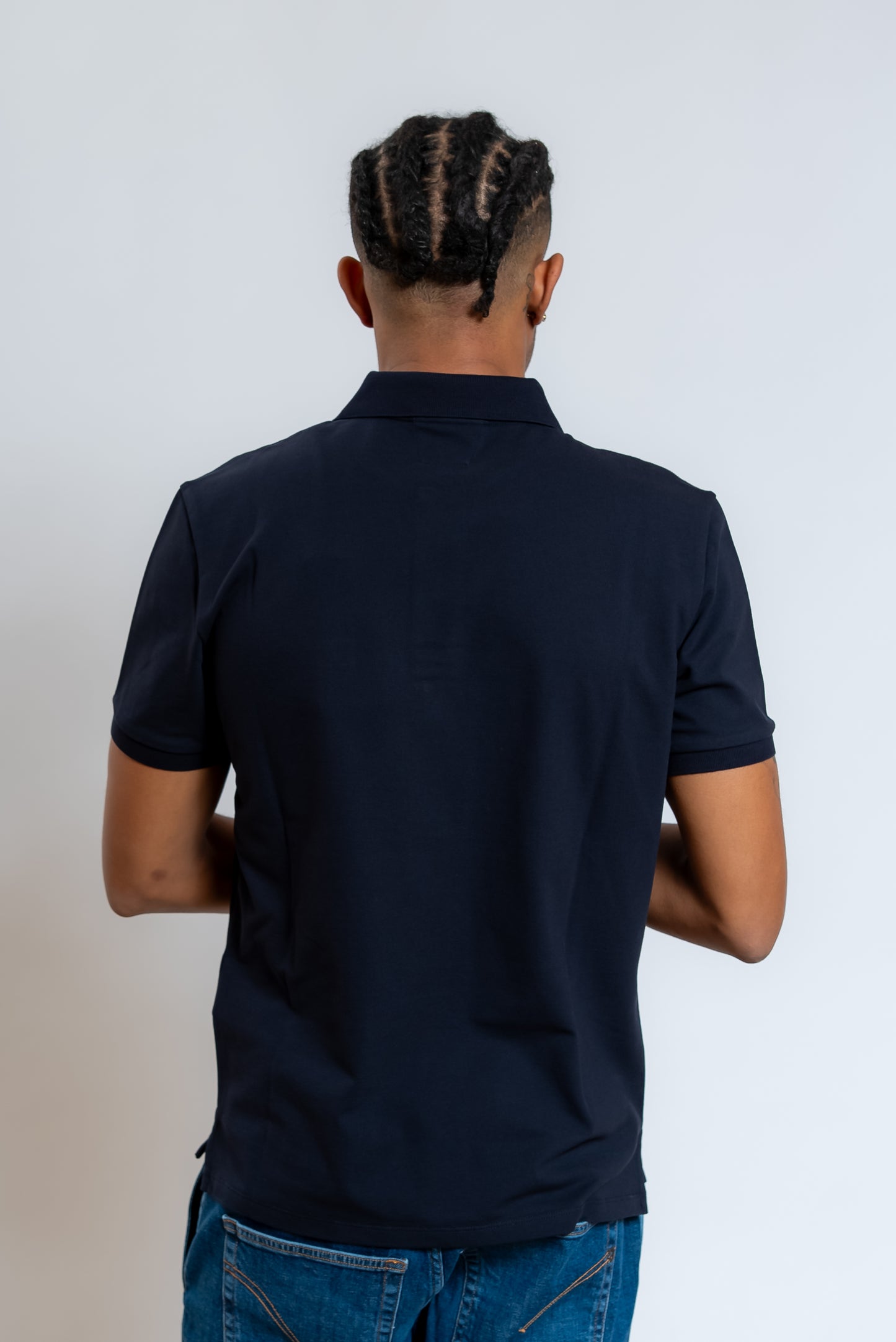 Polo Blu in Piquet con Logo