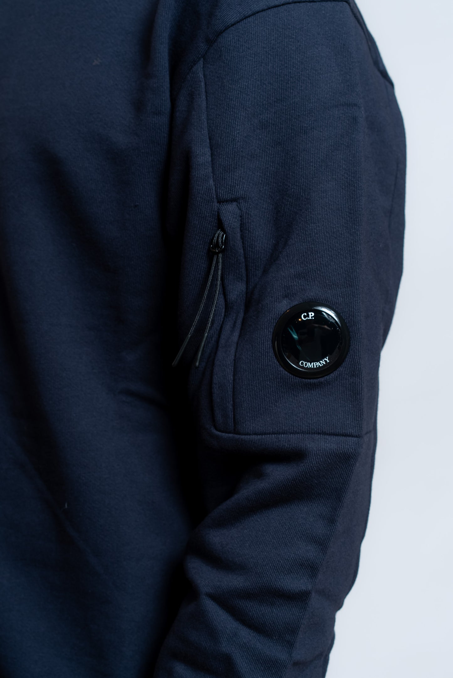 Felpa Diagonal Raised Fleece in Cotone Blu