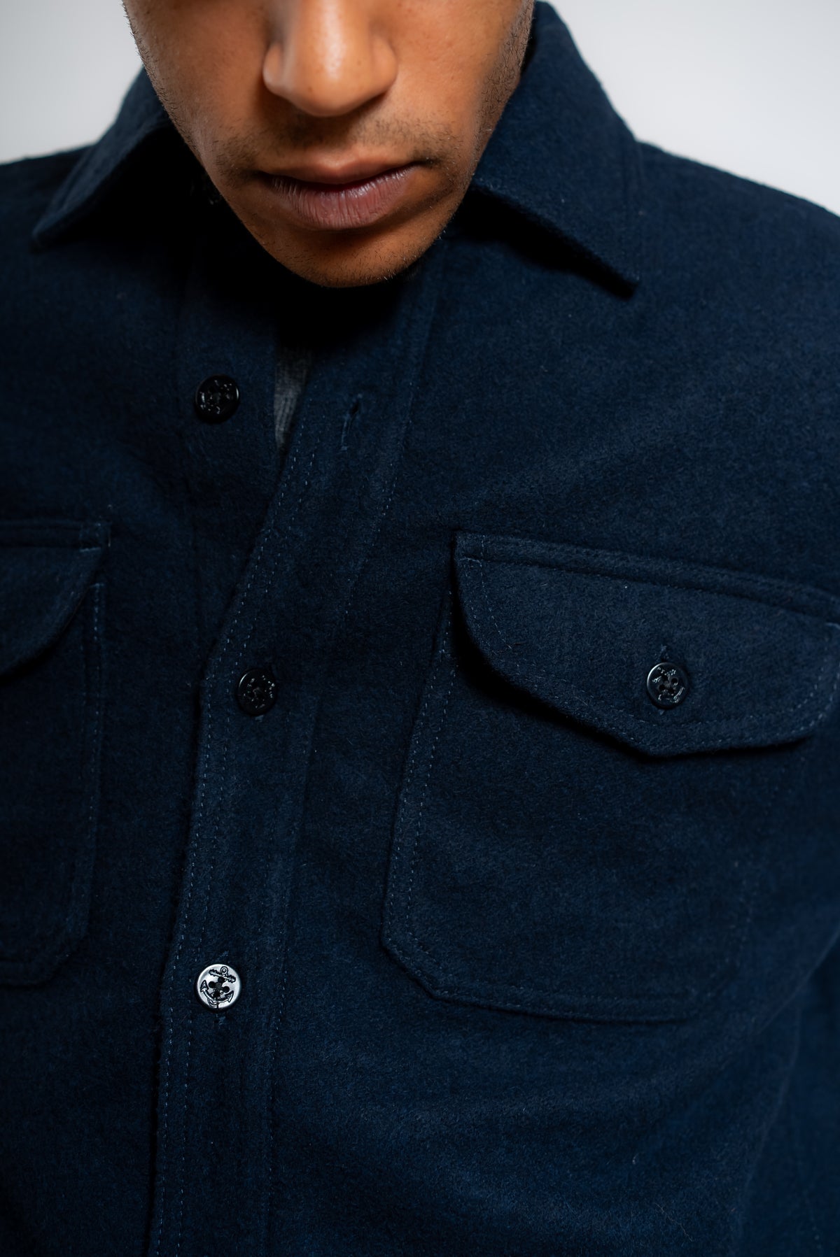 Overshirt Effetto Lana Imbottita