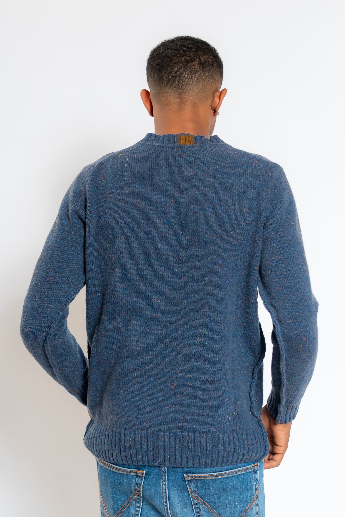 Maglione Mix in Misto Lana Blu