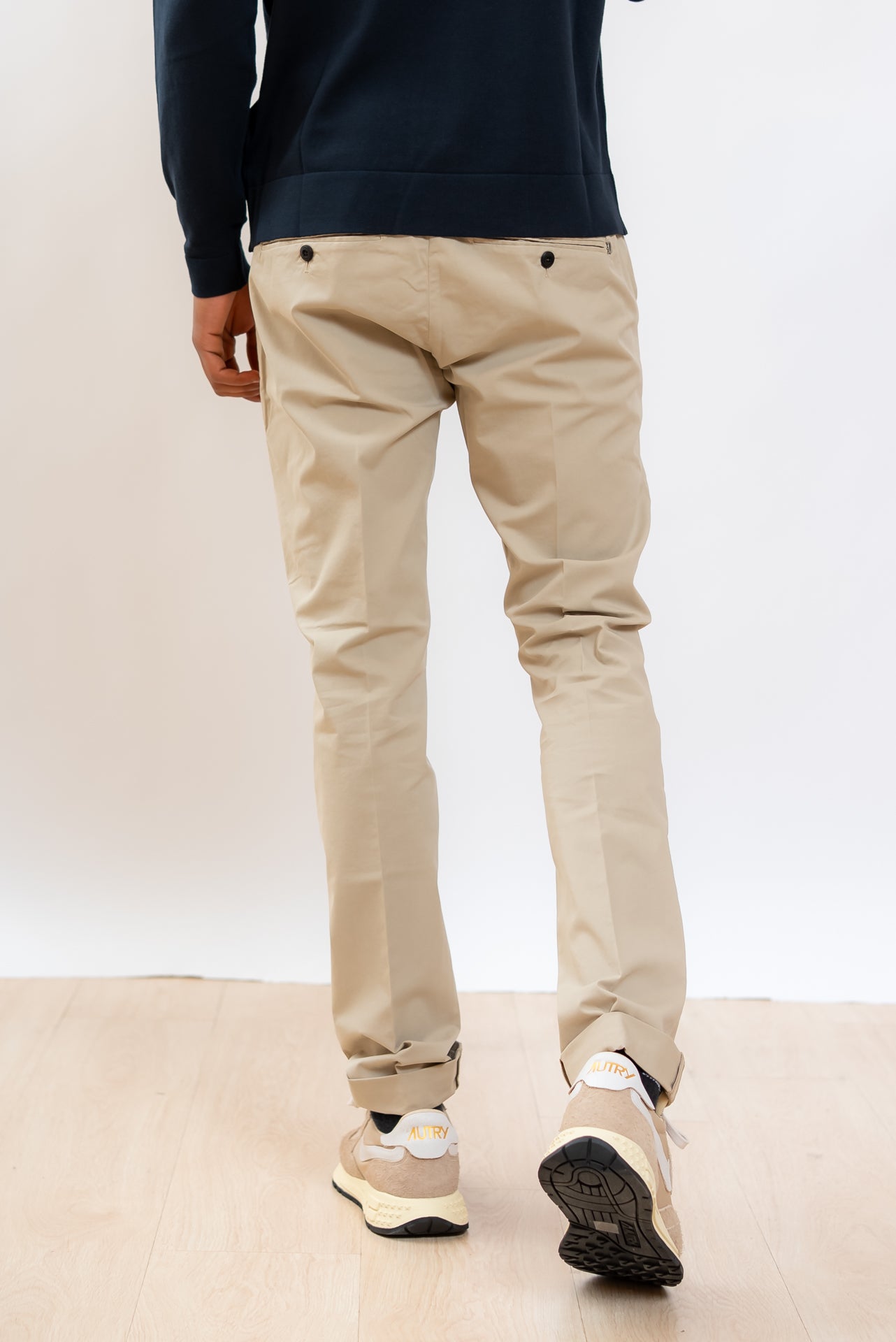 dondup uomo Pantalone Gaubert in Cotone Beige, retro