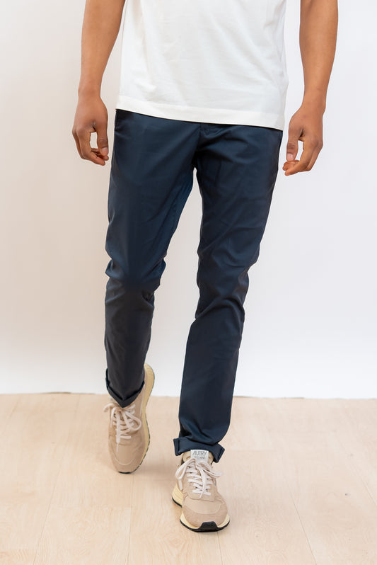 Pantaloni Gaubert Blu in Popeline Stretch