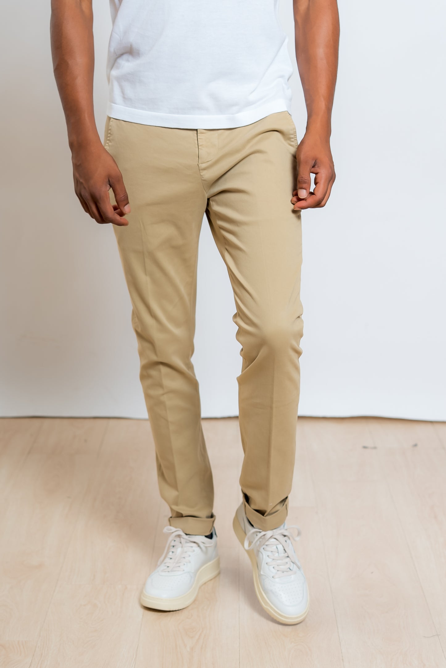 Pantalone Beige Gaubert Slim in Cotone