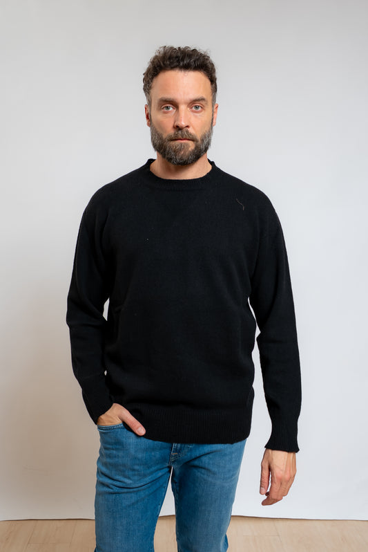 Maglione in Lana e Cashmere Nero