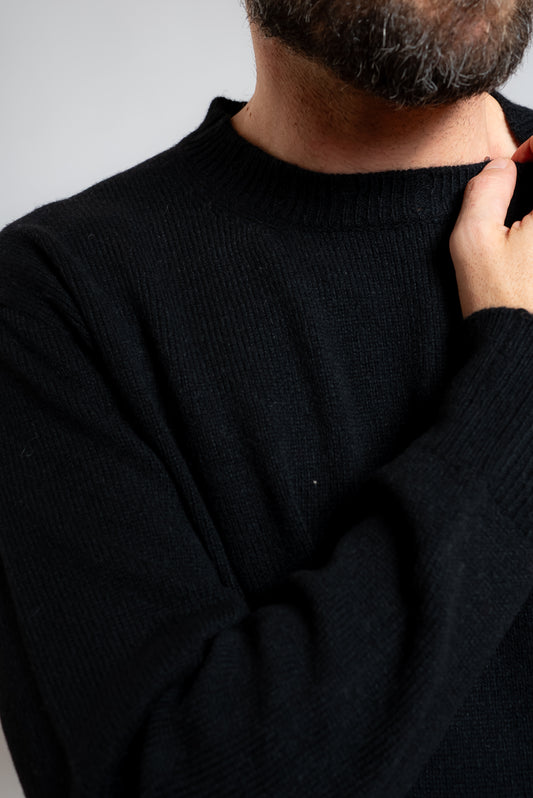 Maglione in Lana e Cashmere Nero
