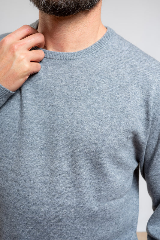 Maglione Regent Merinocash Grigio Melange