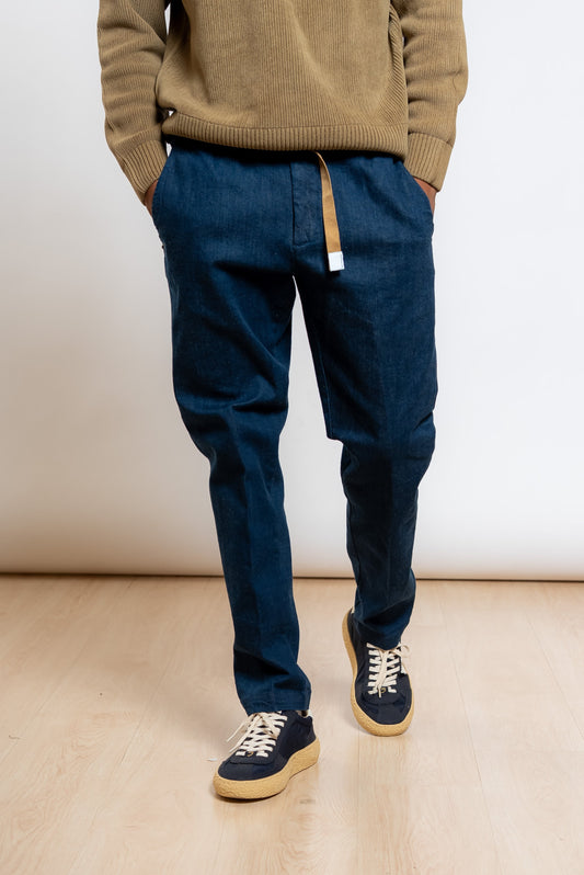 Jeans Greg Blu in Denim di Cotone Cimosato