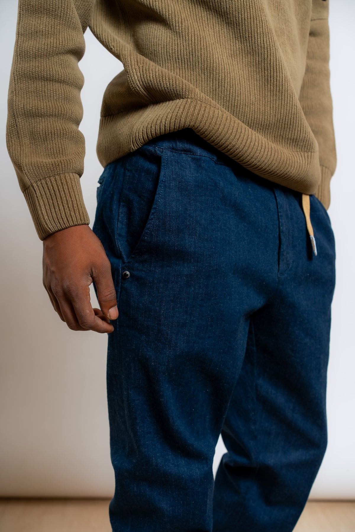 Jeans Greg Blu in Denim di Cotone Cimosato