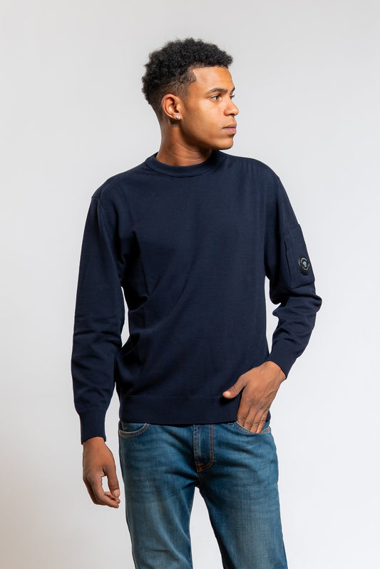Maglia in Lana Merino Blu