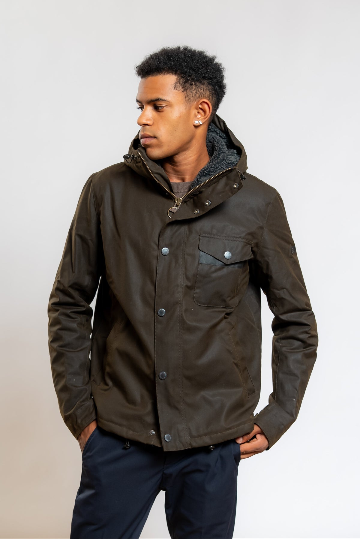 Giacca Verdone Kevlar Wax Cerata