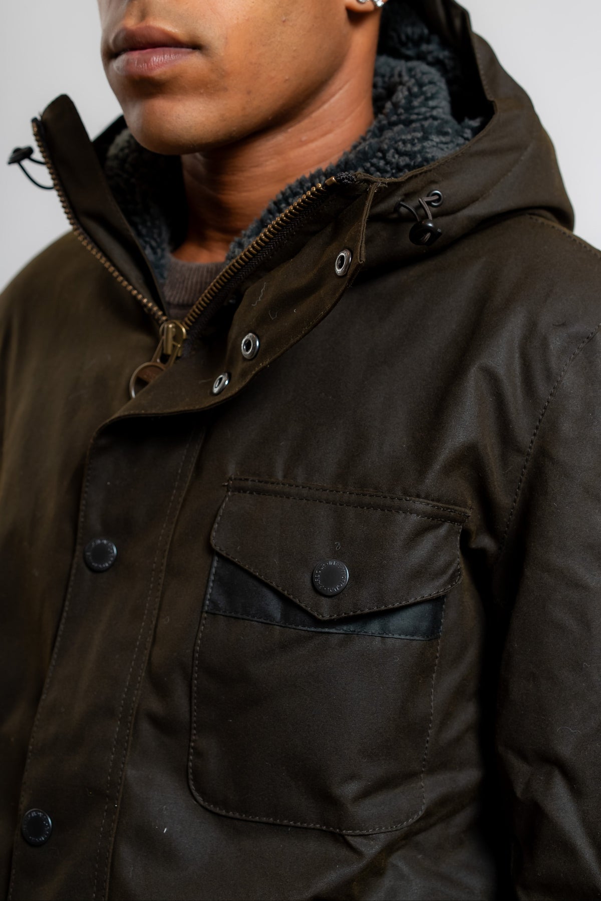 Giacca Verdone Kevlar Wax Cerata