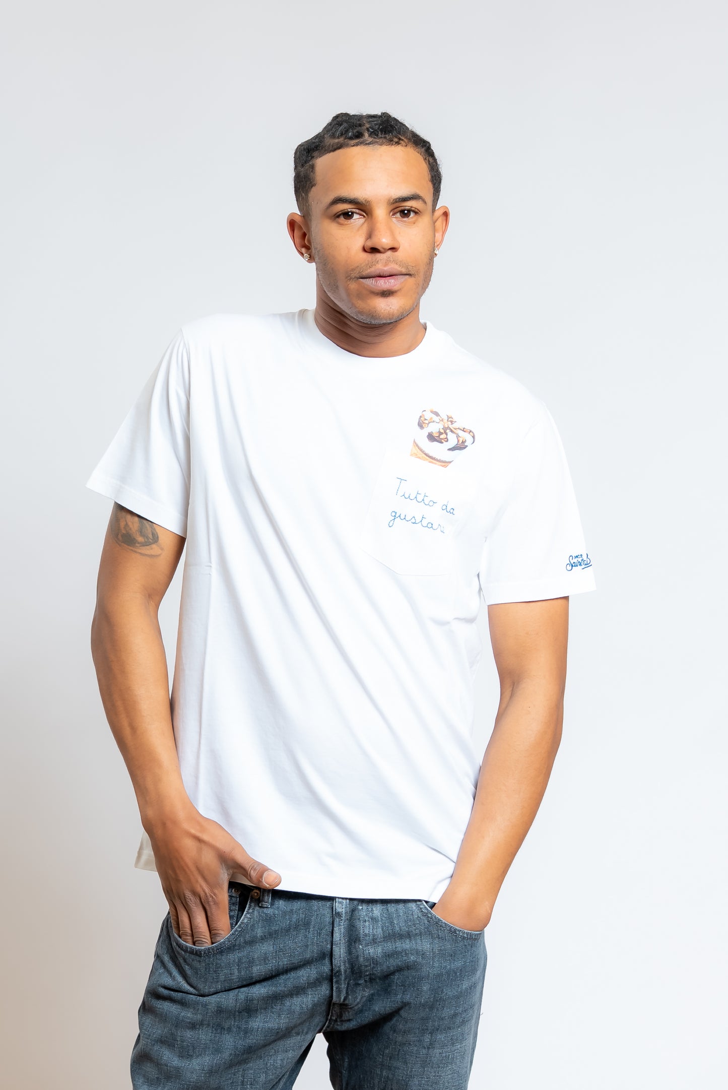 T-shirt Bianca Cornetto Algida "tutto da gustare"