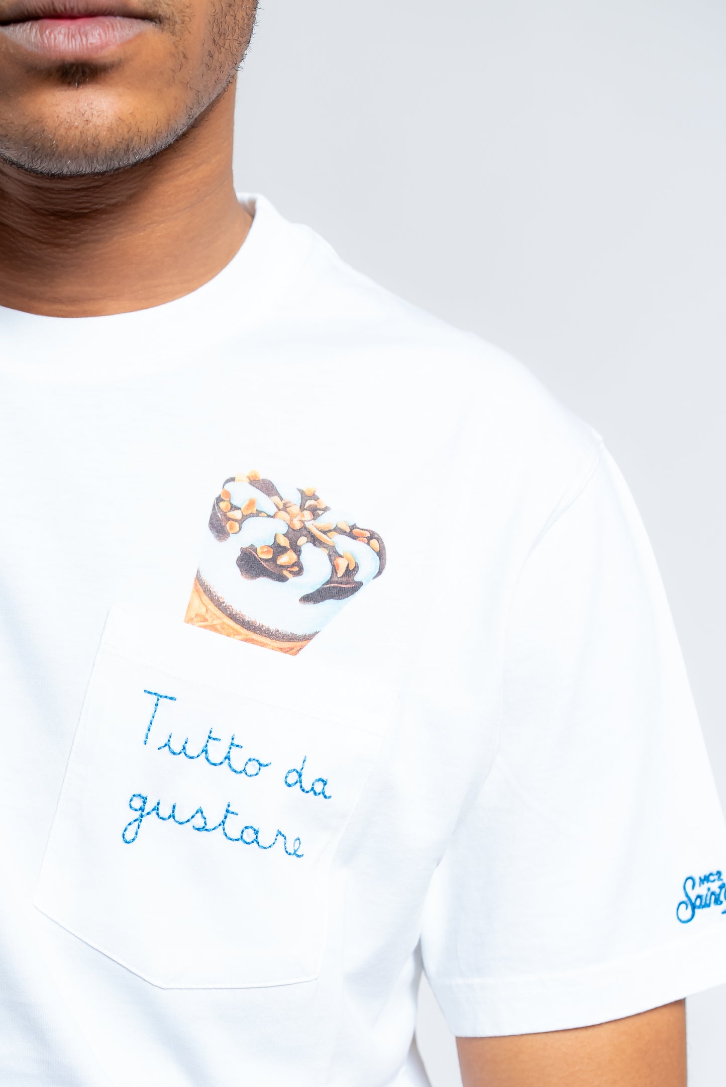 T-shirt Bianca Cornetto Algida "tutto da gustare"