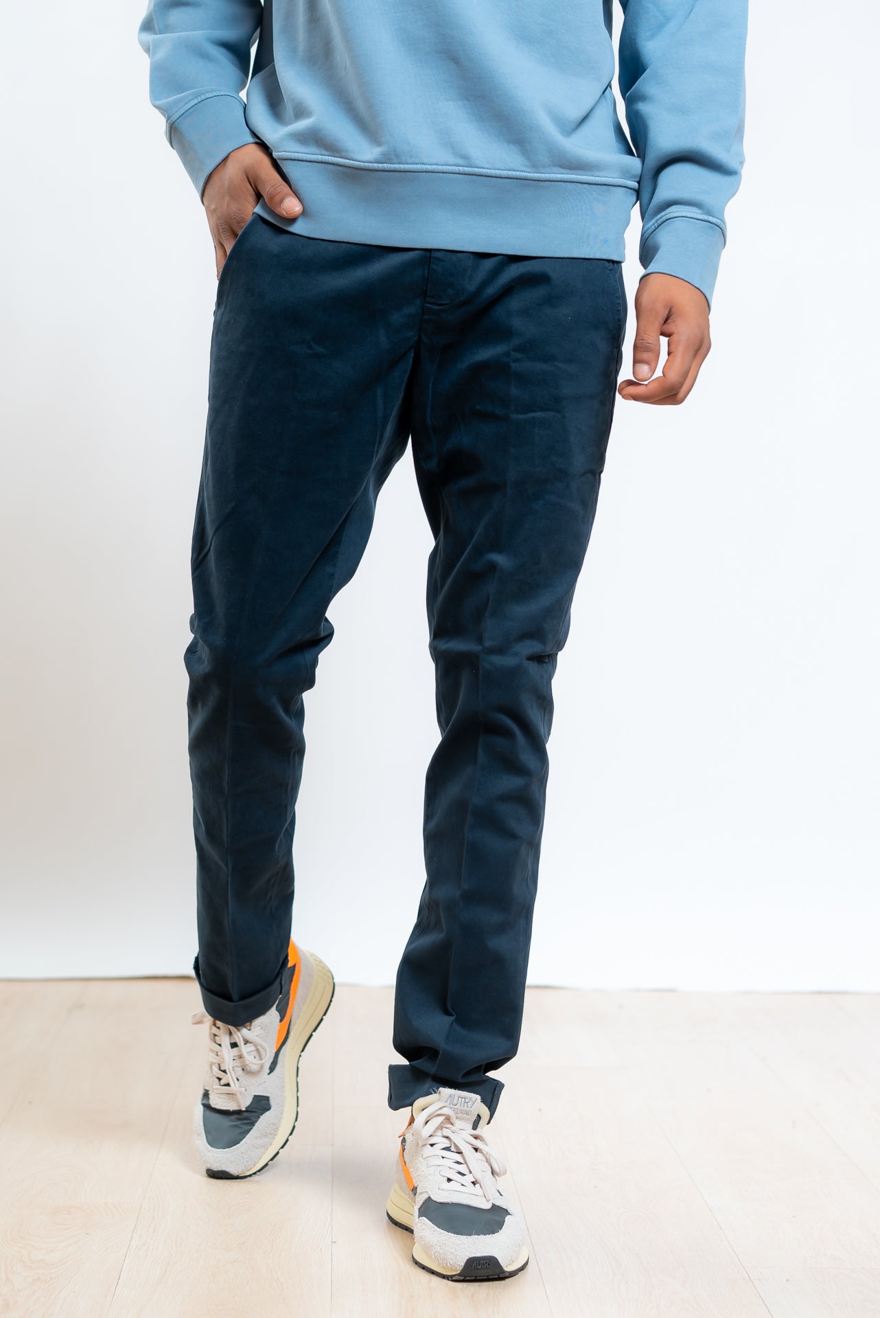 Pantalone Gaubert Chino in Cotone Ecosostenibile Blu