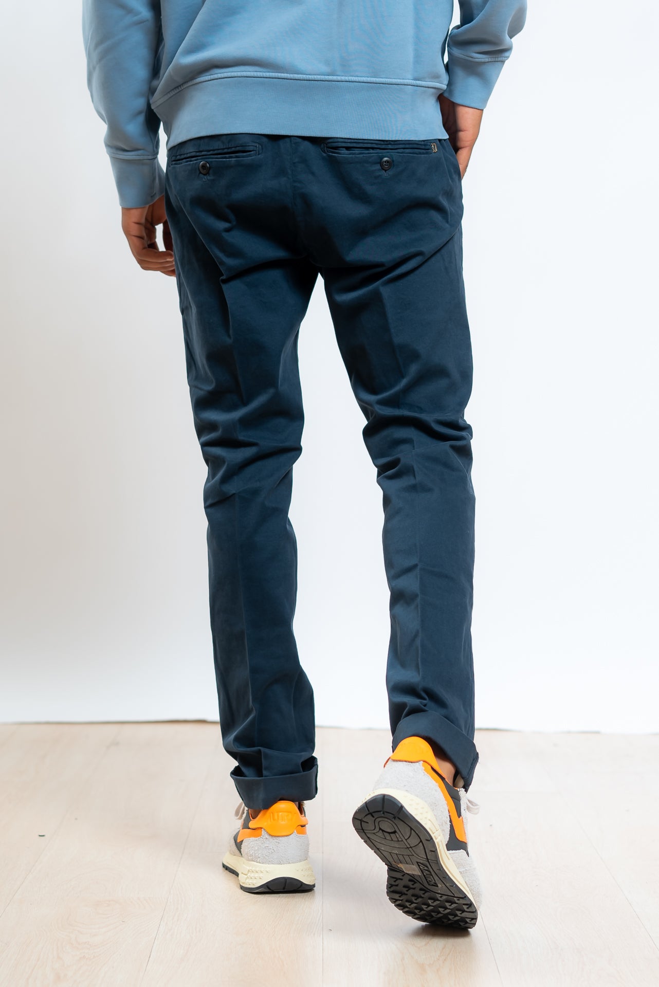 Pantalone Gaubert Chino in Cotone Ecosostenibile Blu