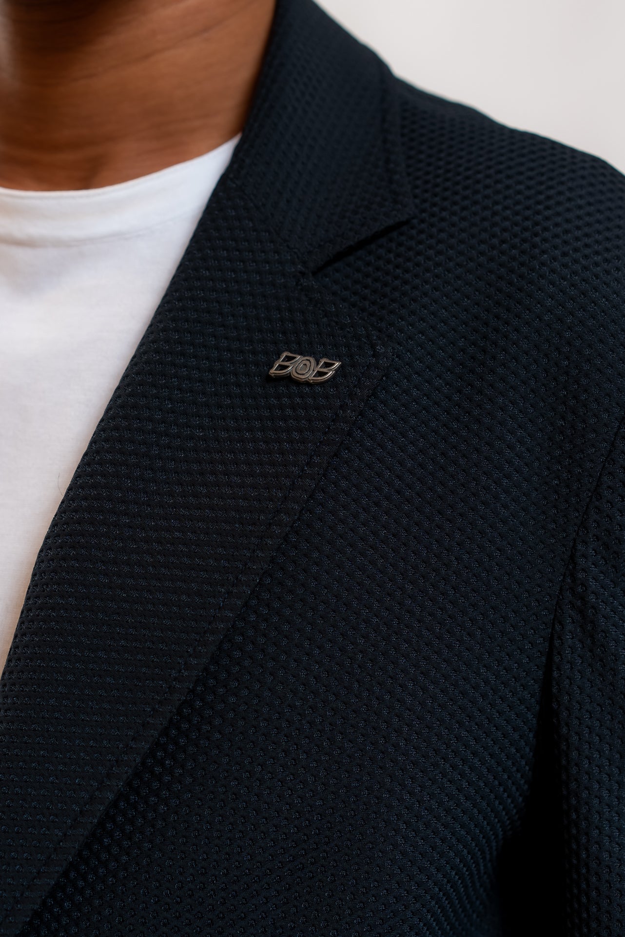 Bob Company Giacca Golden Monopetto Blu in Mesh, dettaglio