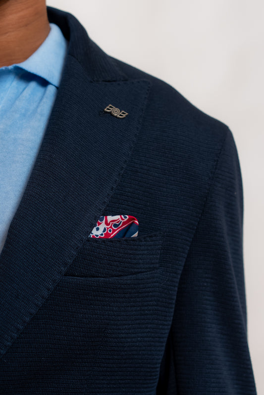 Bob Company Giacca Larry in Maglia Blu, dettaglio