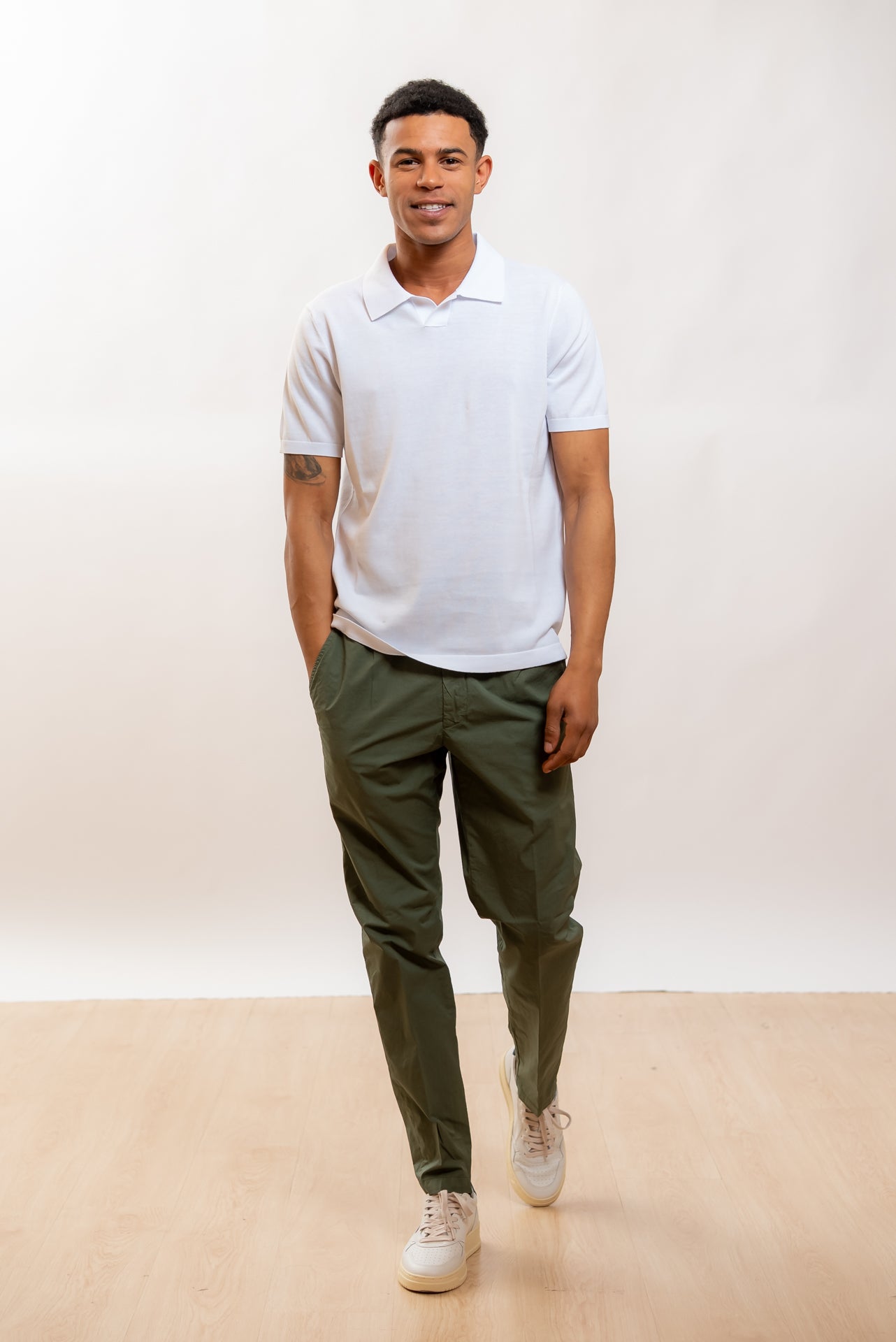 Polo Bianca in Filo di Cotone