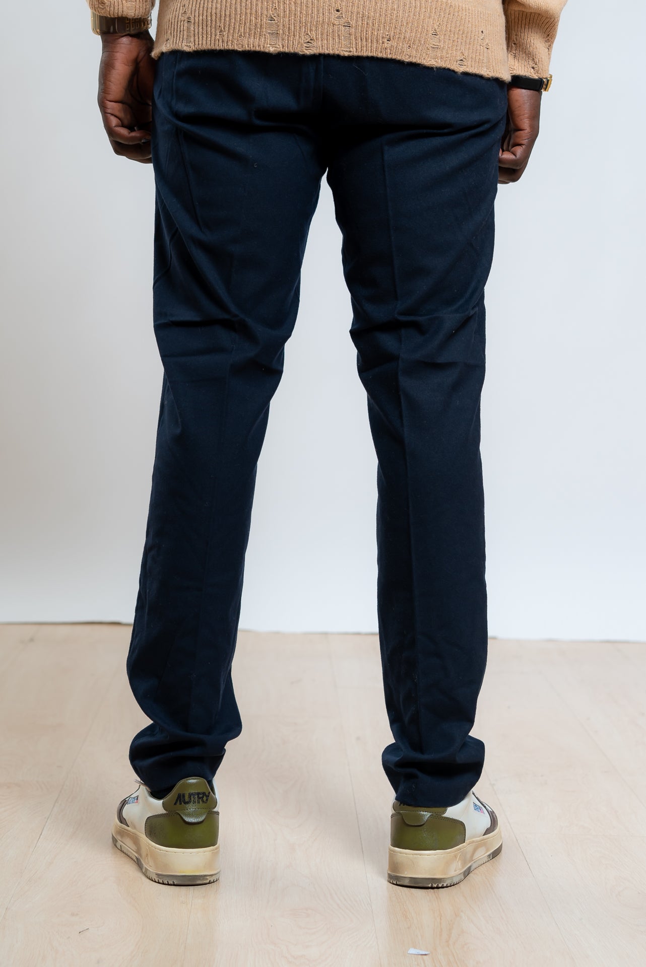Pantalone Robert Blu Effetto Lana