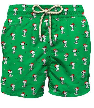 mc2 saint barth costume verde a fantasia snoopy che gioca a golf