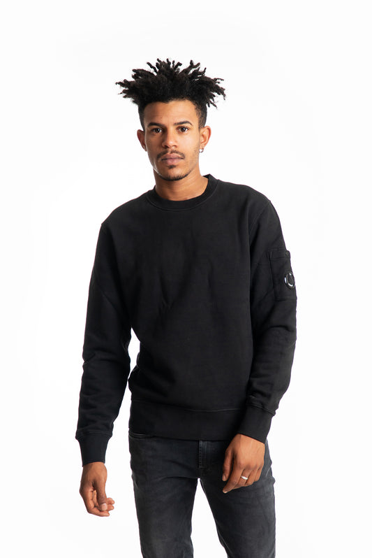 Felpa Nera Basic con Lente