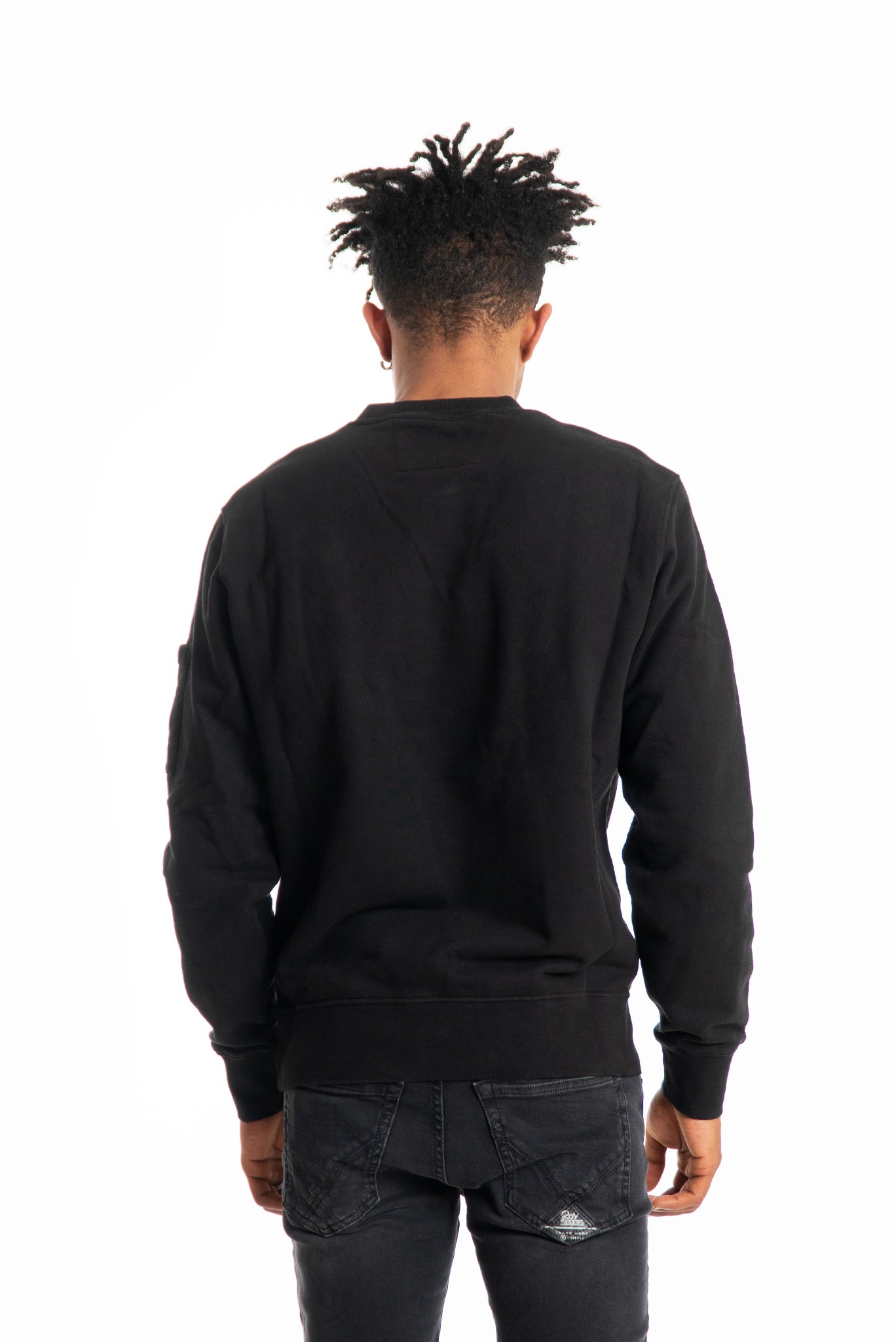 Felpa Nera Basic con Lente