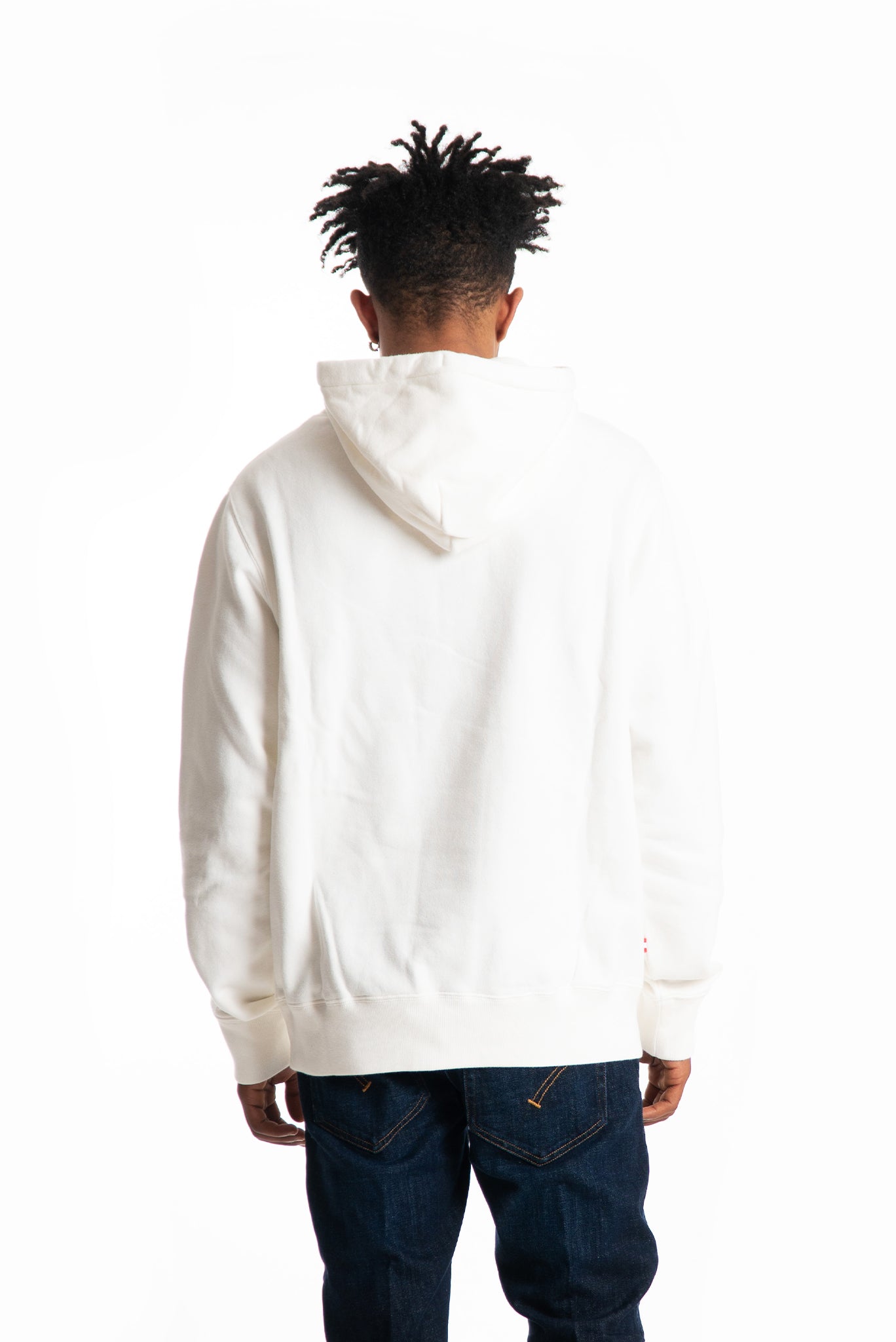 mc2 saint barth felpa uomo bianca con scritta azzurra sul davanti, retro