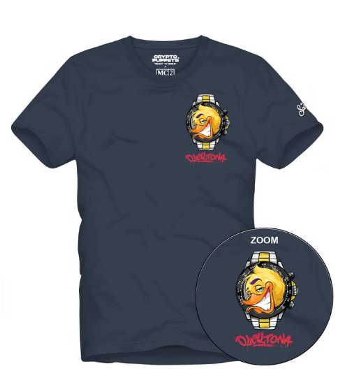 mc2 saint barth t-shirt blu da uomo con stampa papero ducktona