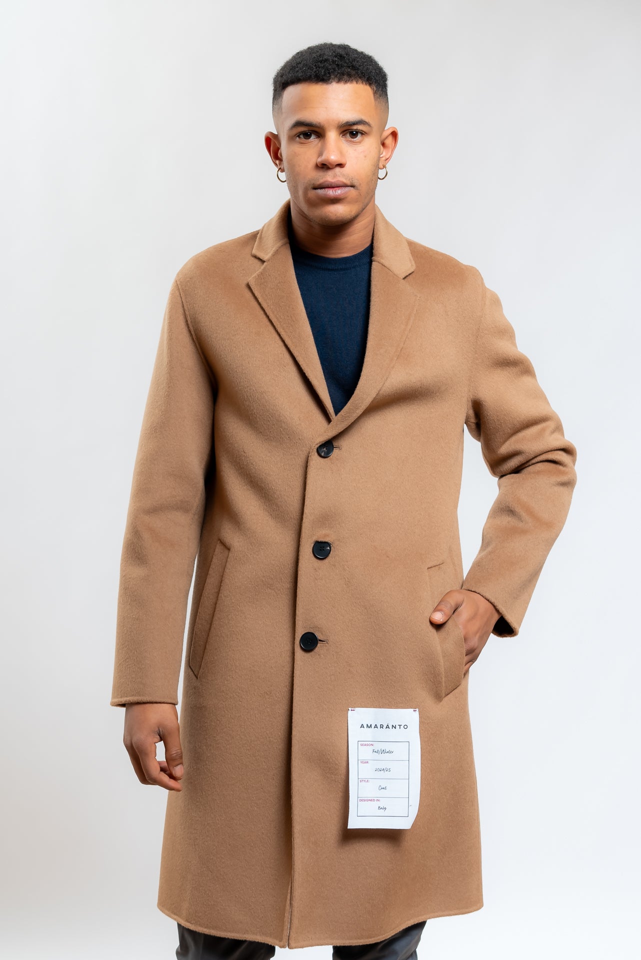 Cappotto Beige in Lana e Cashmere