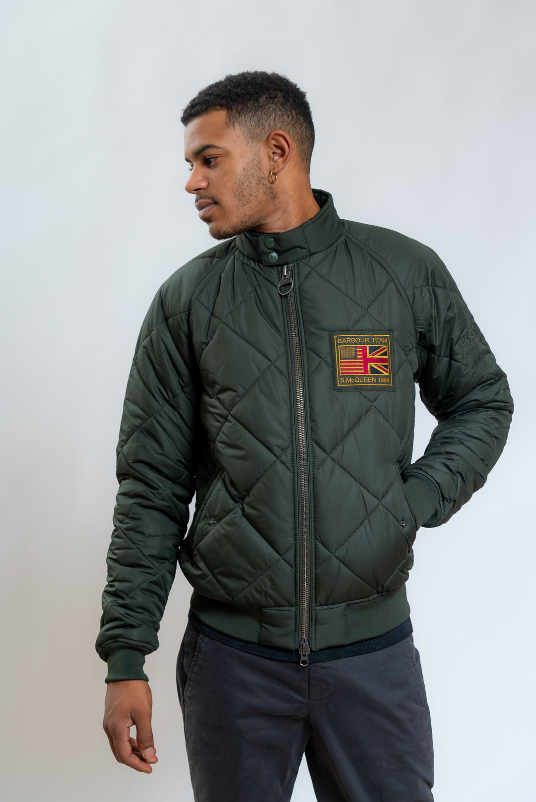 BARBOUR INTERNATIONAL Giubbino Steve McQueen Imbottito Verde