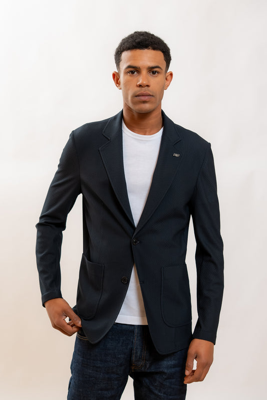 Bob Company Giacca Golden Monopetto Blu in Mesh, fronte